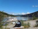 Riflessioni sullo yukon river a Dawson